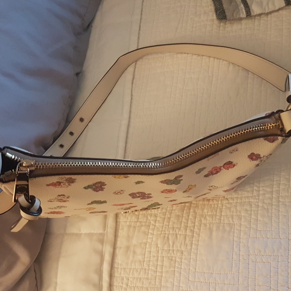 Coach Floral Print White Shoulder Bag - Picture 12 of 15